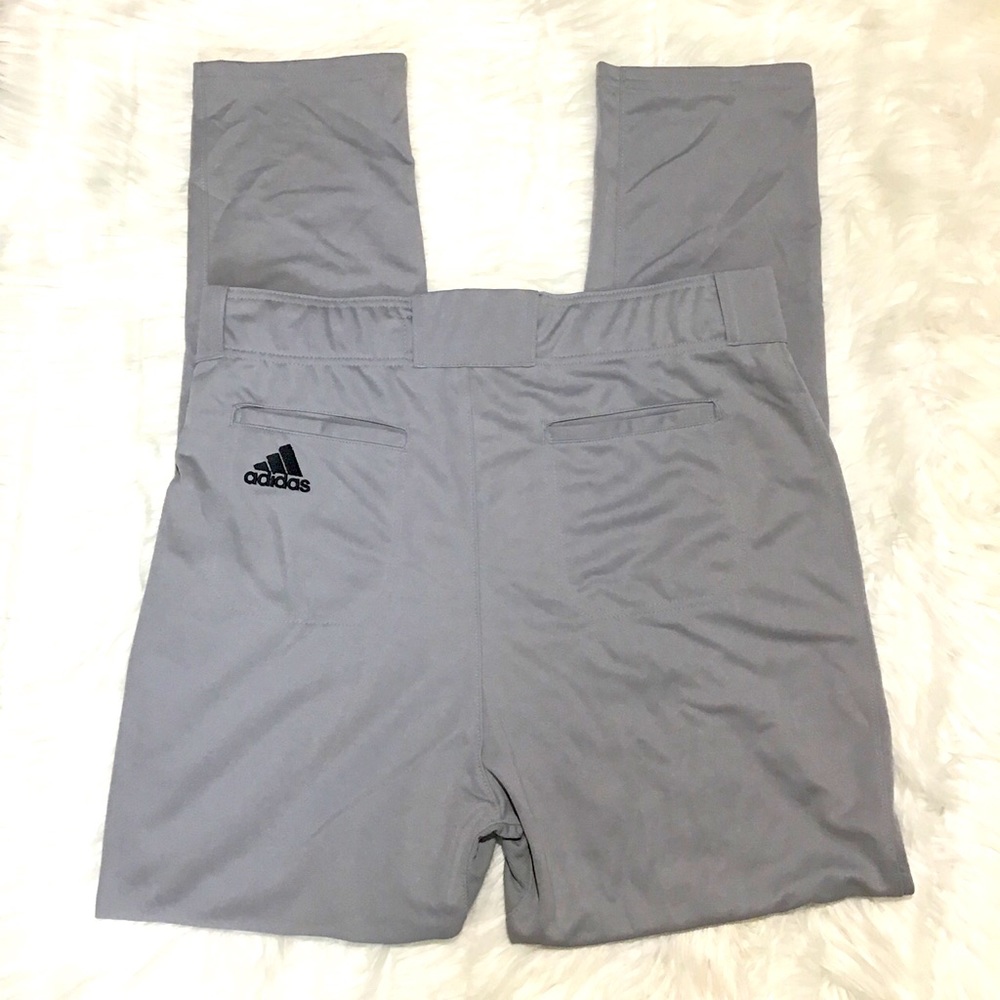 Adidas Grey Sweatpants Athletic Baseball Pants Sportswear Bottom